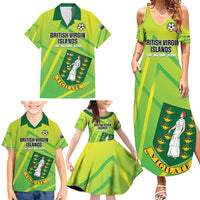 Custom British Virgin Islands Football Family Matching Summer Maxi Dress and Hawaiian Shirt Come On The Nature Boys