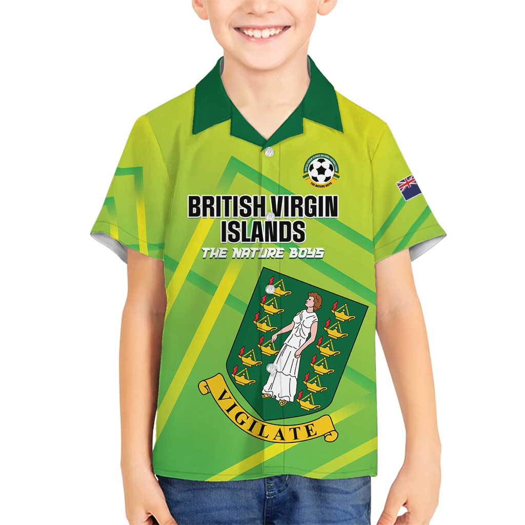 Custom British Virgin Islands Football Family Matching Tank Maxi Dress and Hawaiian Shirt Come On The Nature Boys