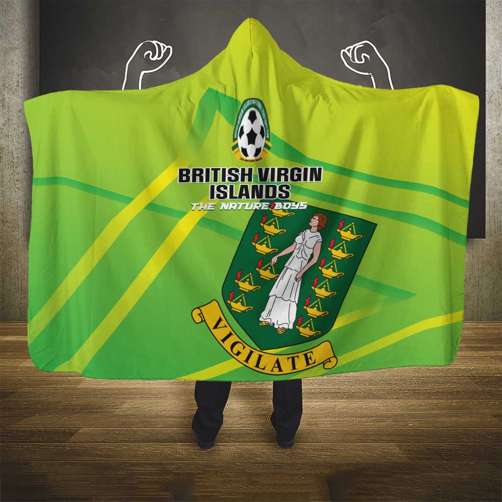 British Virgin Islands Football Hooded Blanket Come On The Nature Boys