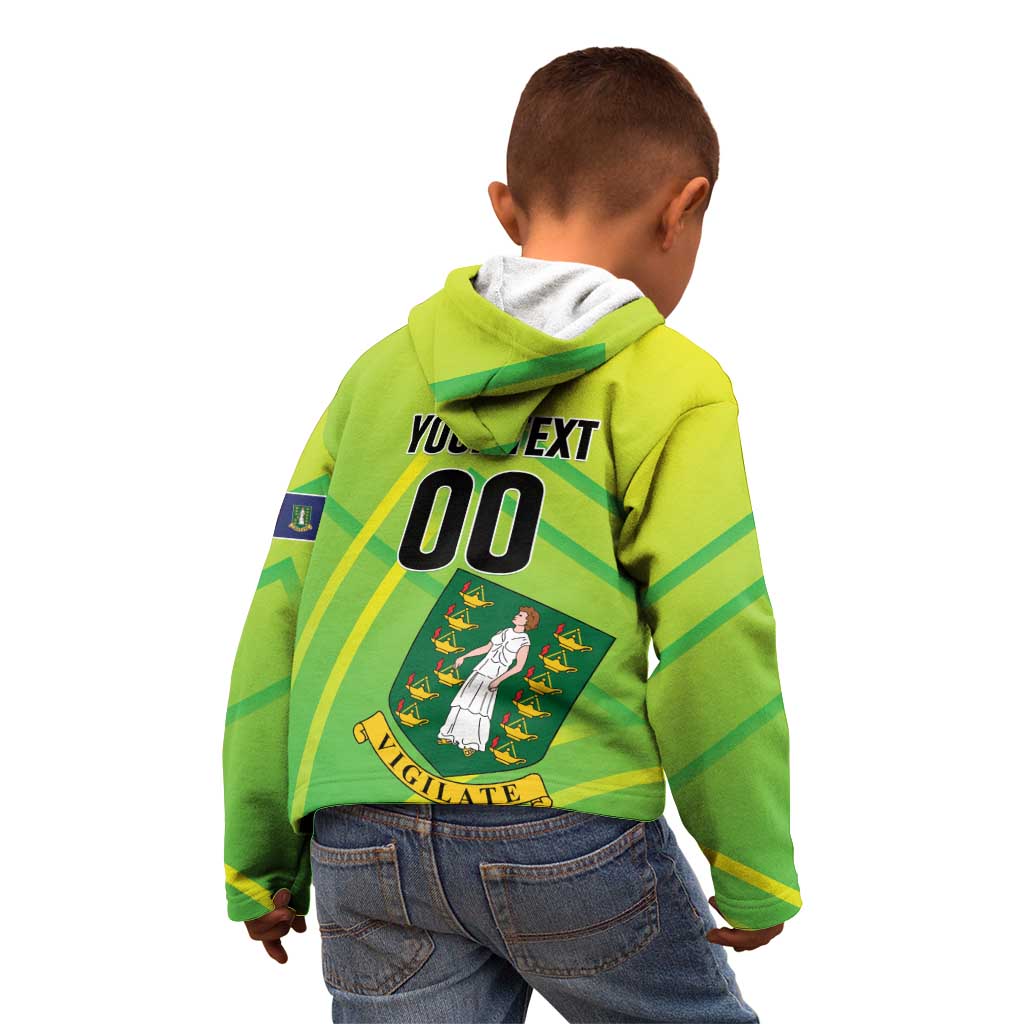 Custom British Virgin Islands Football Kid Hoodie Come On The Nature Boys