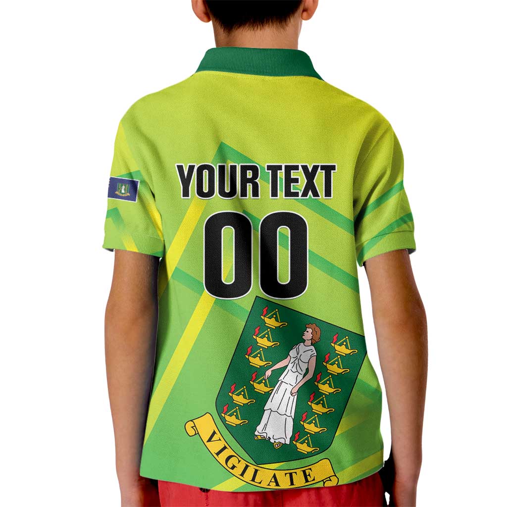 Custom British Virgin Islands Football Kid Polo Shirt Come On The Nature Boys
