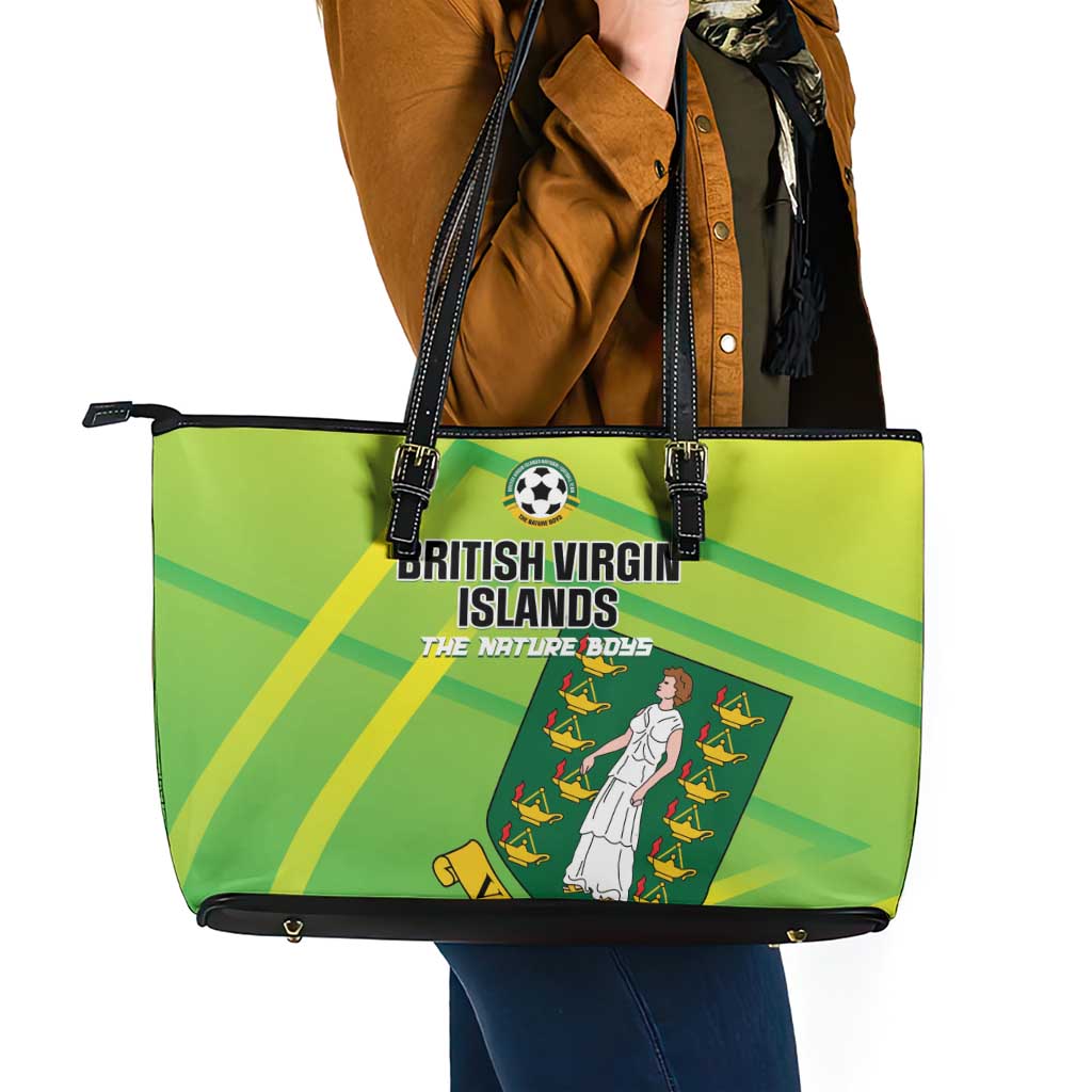 British Virgin Islands Football Leather Tote Bag Come On The Nature Boys