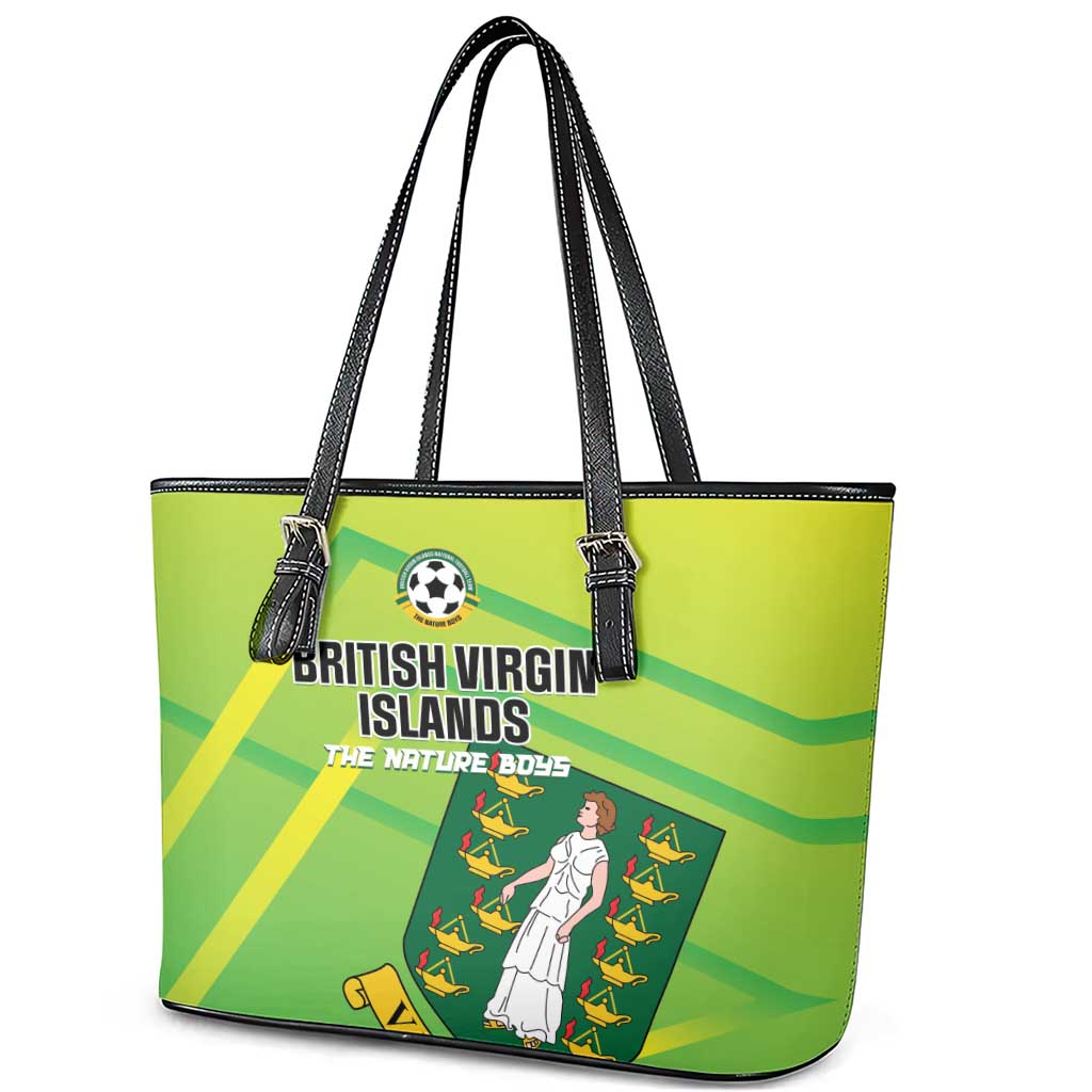 British Virgin Islands Football Leather Tote Bag Come On The Nature Boys