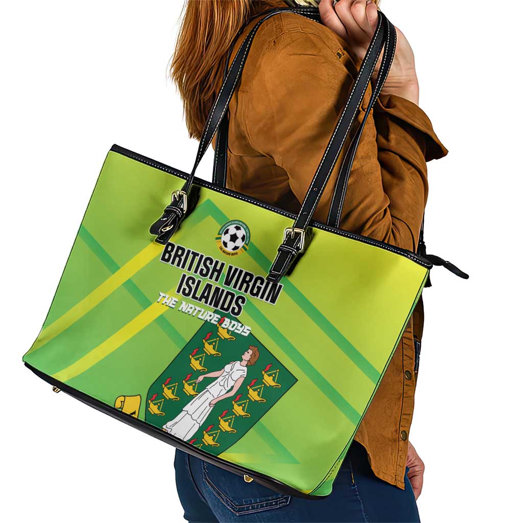 British Virgin Islands Football Leather Tote Bag Come On The Nature Boys