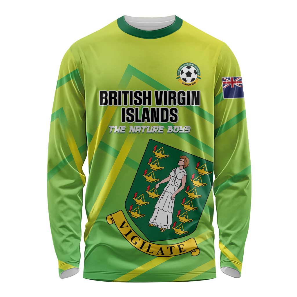 Custom British Virgin Islands Football Long Sleeve Shirt Come On The Nature Boys