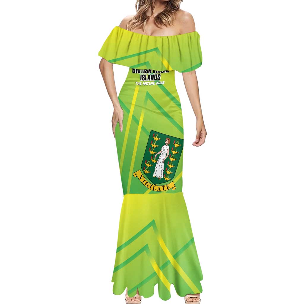 Custom British Virgin Islands Football Mermaid Dress Come On The Nature Boys