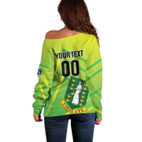 Custom British Virgin Islands Football Off Shoulder Sweater Come On The Nature Boys
