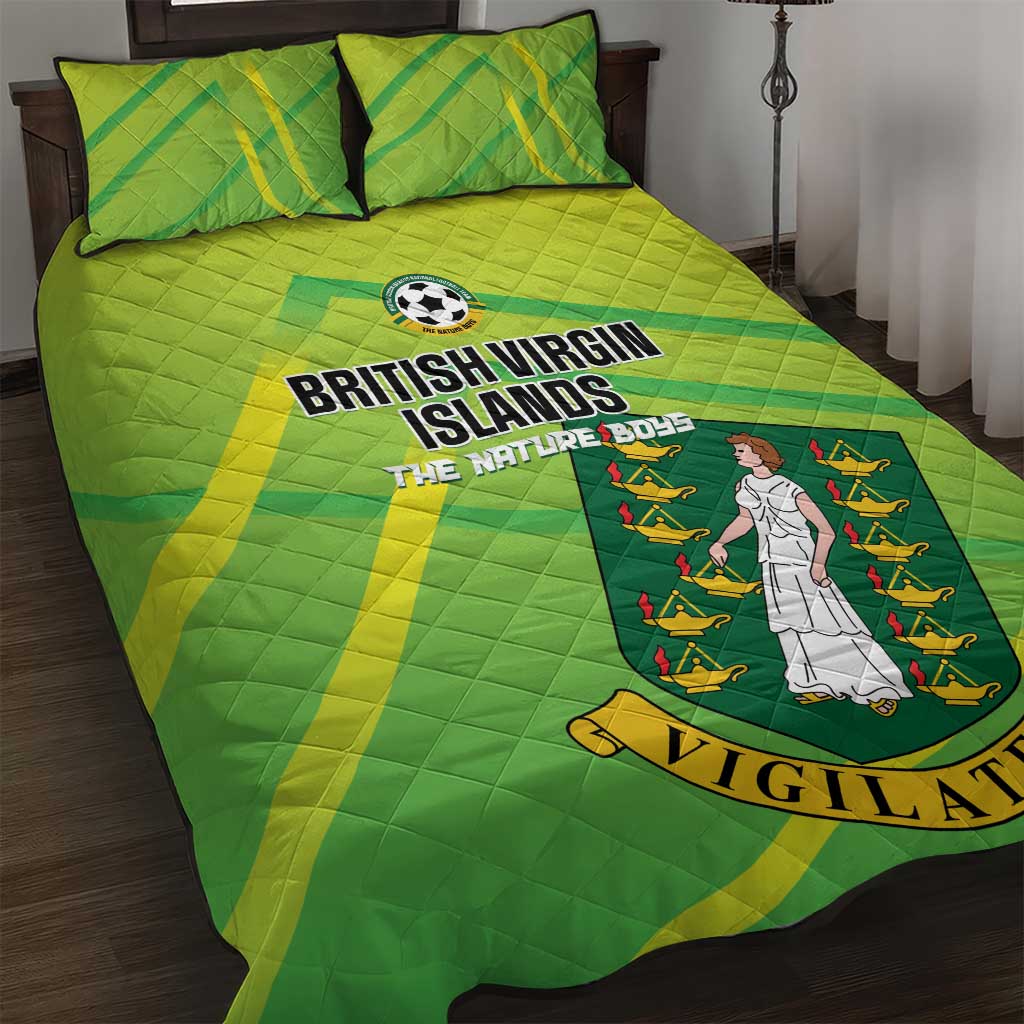 British Virgin Islands Football Quilt Bed Set Come On The Nature Boys