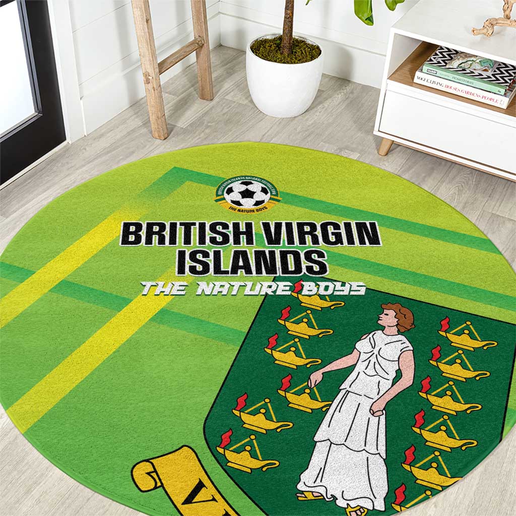 British Virgin Islands Football Round Carpet Come On The Nature Boys