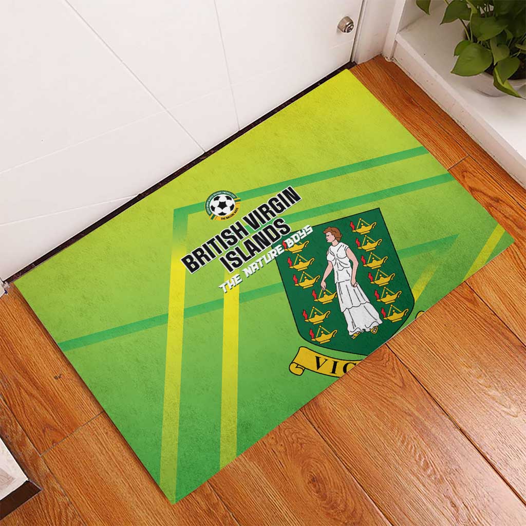 British Virgin Islands Football Rubber Doormat Come On The Nature Boys