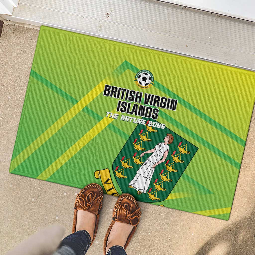 British Virgin Islands Football Rubber Doormat Come On The Nature Boys