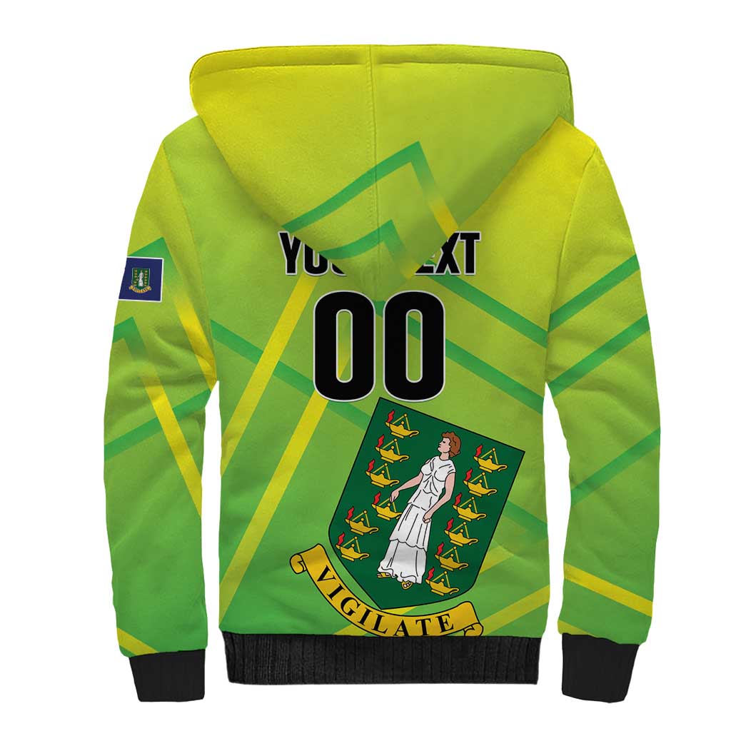 Custom British Virgin Islands Football Sherpa Hoodie Come On The Nature Boys
