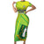 Custom British Virgin Islands Football Short Sleeve Bodycon Dress Come On The Nature Boys