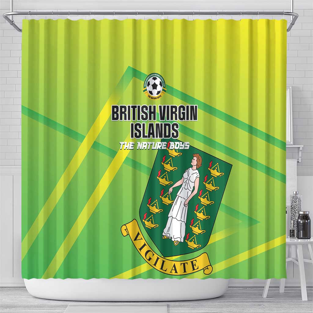 British Virgin Islands Football Shower Curtain Come On The Nature Boys