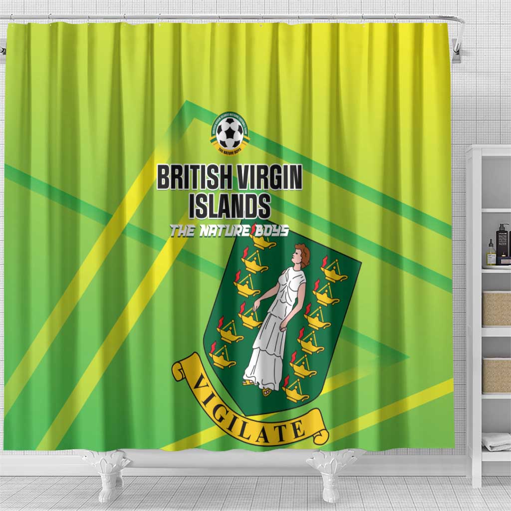 British Virgin Islands Football Shower Curtain Come On The Nature Boys
