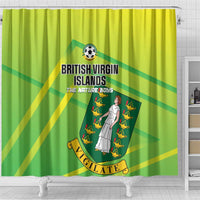 British Virgin Islands Football Shower Curtain Come On The Nature Boys