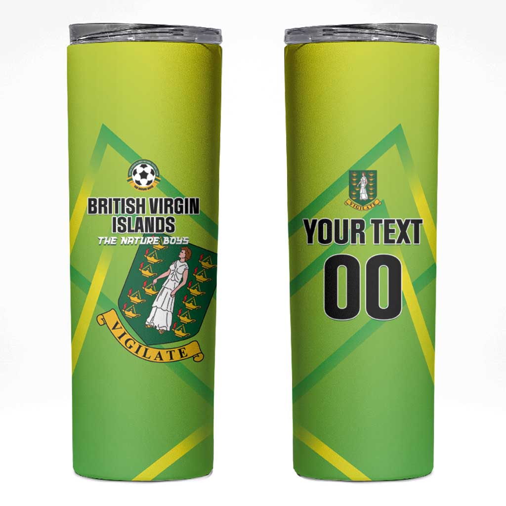 Custom British Virgin Islands Football Skinny Tumbler Come On The Nature Boys