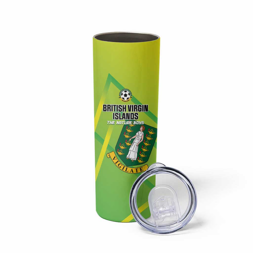 Custom British Virgin Islands Football Skinny Tumbler Come On The Nature Boys