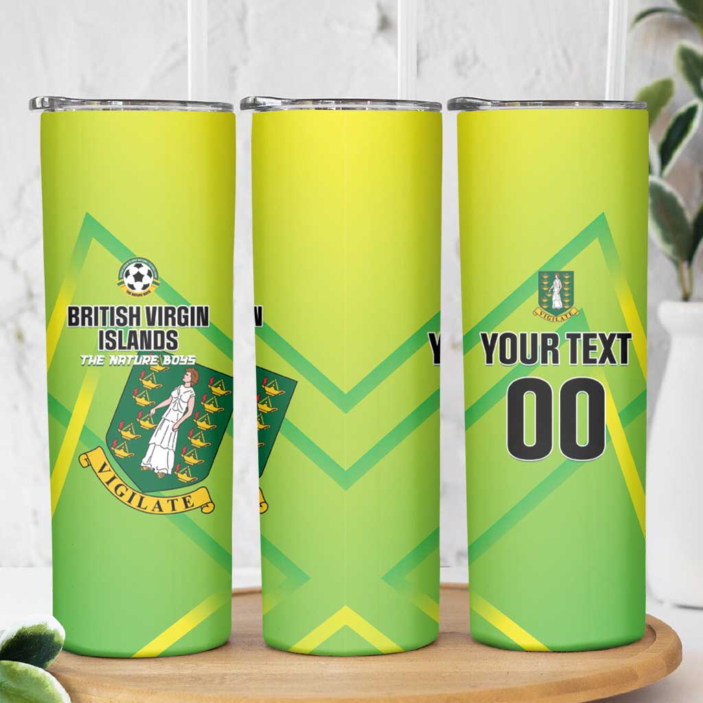 Custom British Virgin Islands Football Skinny Tumbler Come On The Nature Boys