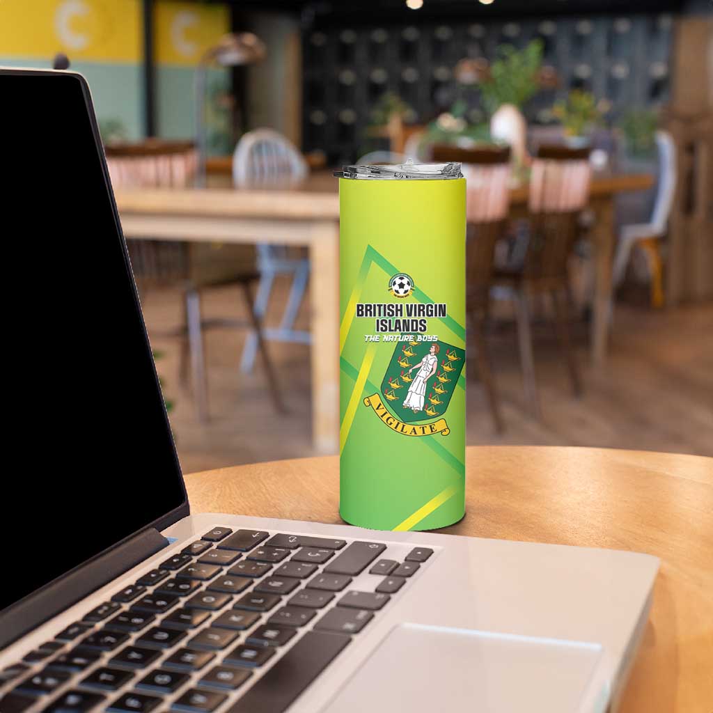 Custom British Virgin Islands Football Skinny Tumbler Come On The Nature Boys