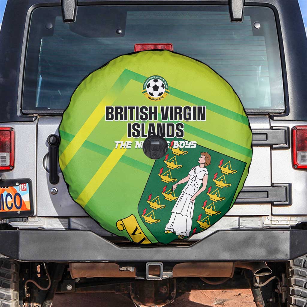 British Virgin Islands Football Spare Tire Cover Come On The Nature Boys