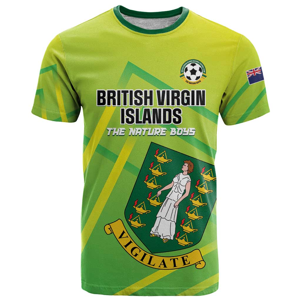 Custom British Virgin Islands Football T Shirt Come On The Nature Boys