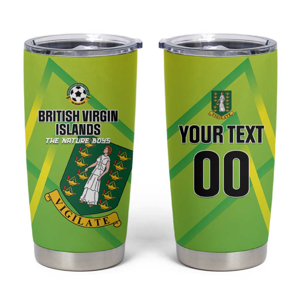 Custom British Virgin Islands Football Tumbler Cup Come On The Nature Boys