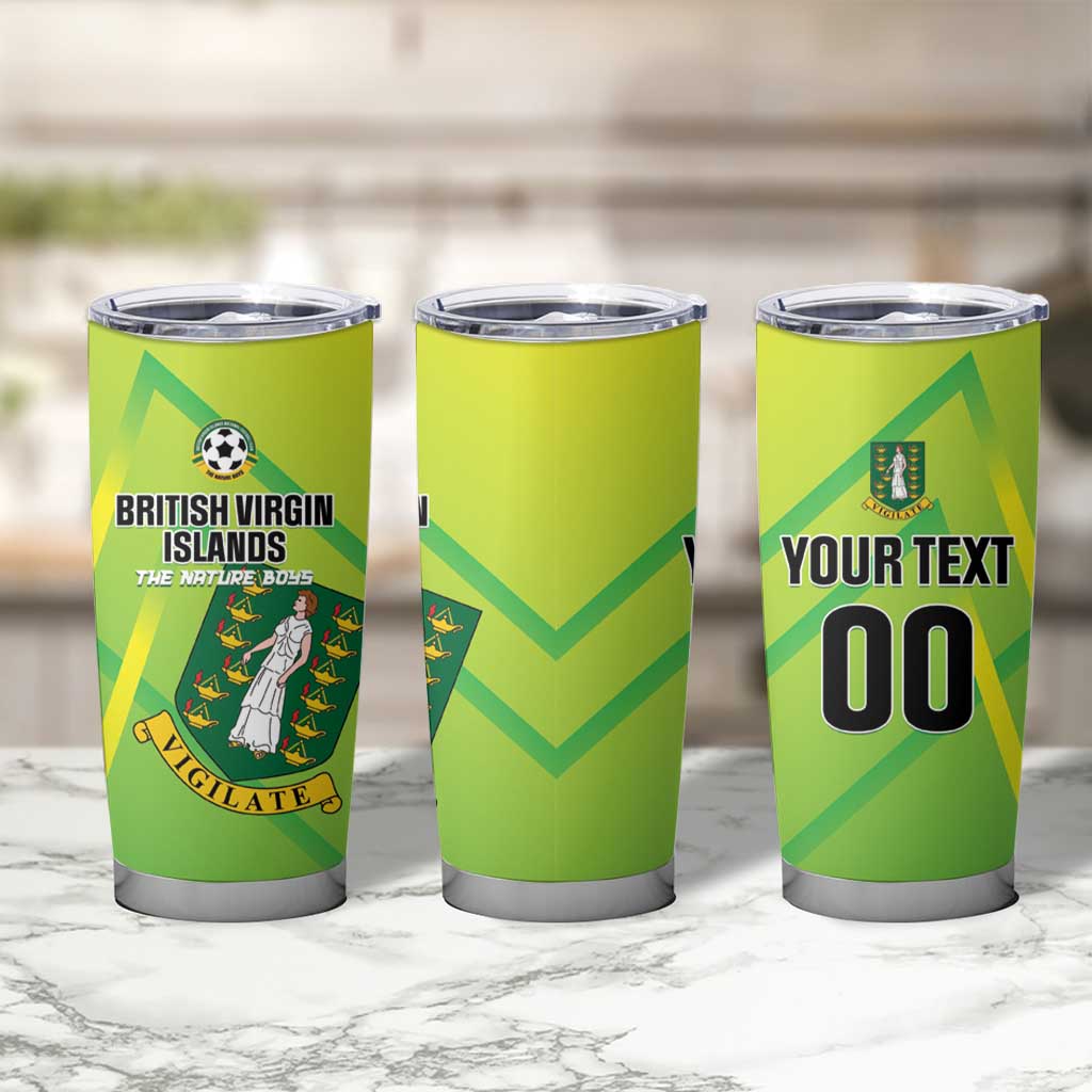 Custom British Virgin Islands Football Tumbler Cup Come On The Nature Boys