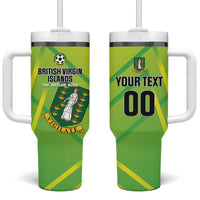 Custom British Virgin Islands Football Tumbler With Handle Come On The Nature Boys