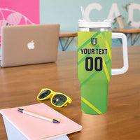 Custom British Virgin Islands Football Tumbler With Handle Come On The Nature Boys