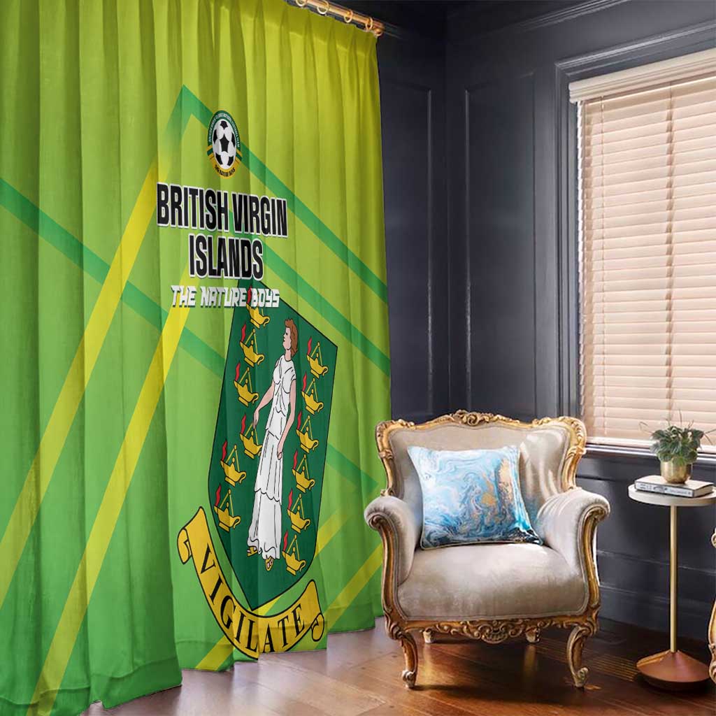 British Virgin Islands Football Window Curtain Come On The Nature Boys
