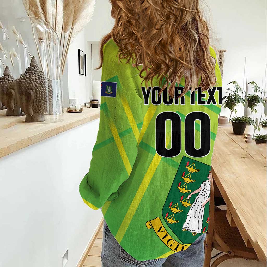 Custom British Virgin Islands Football Women Casual Shirt Come On The Nature Boys