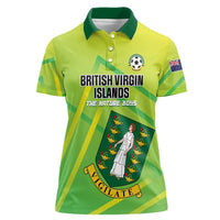 Custom British Virgin Islands Football Women Polo Shirt Come On The Nature Boys