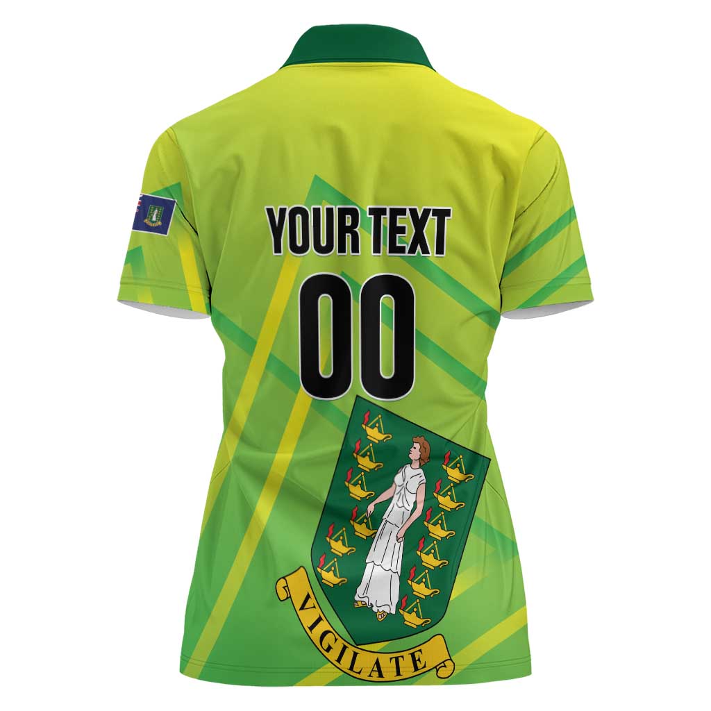 Custom British Virgin Islands Football Women Polo Shirt Come On The Nature Boys