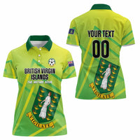 Custom British Virgin Islands Football Women Polo Shirt Come On The Nature Boys