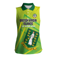 Custom British Virgin Islands Football Women Sleeveless Polo Shirt Come On The Nature Boys