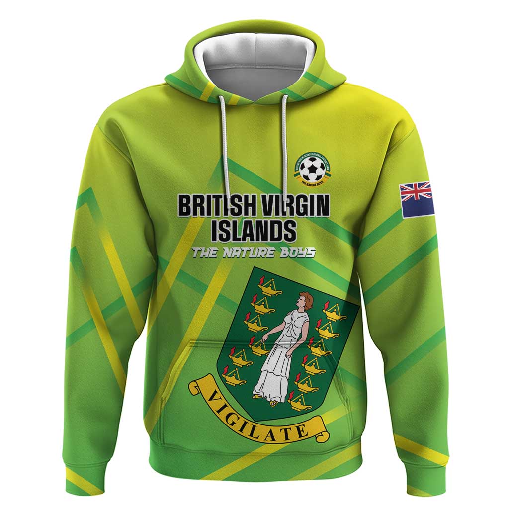 Custom British Virgin Islands Football Zip Hoodie Come On The Nature Boys