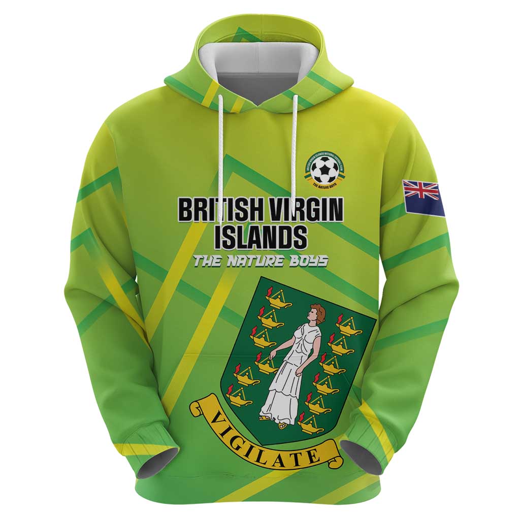 Custom British Virgin Islands Football Zip Hoodie Come On The Nature Boys