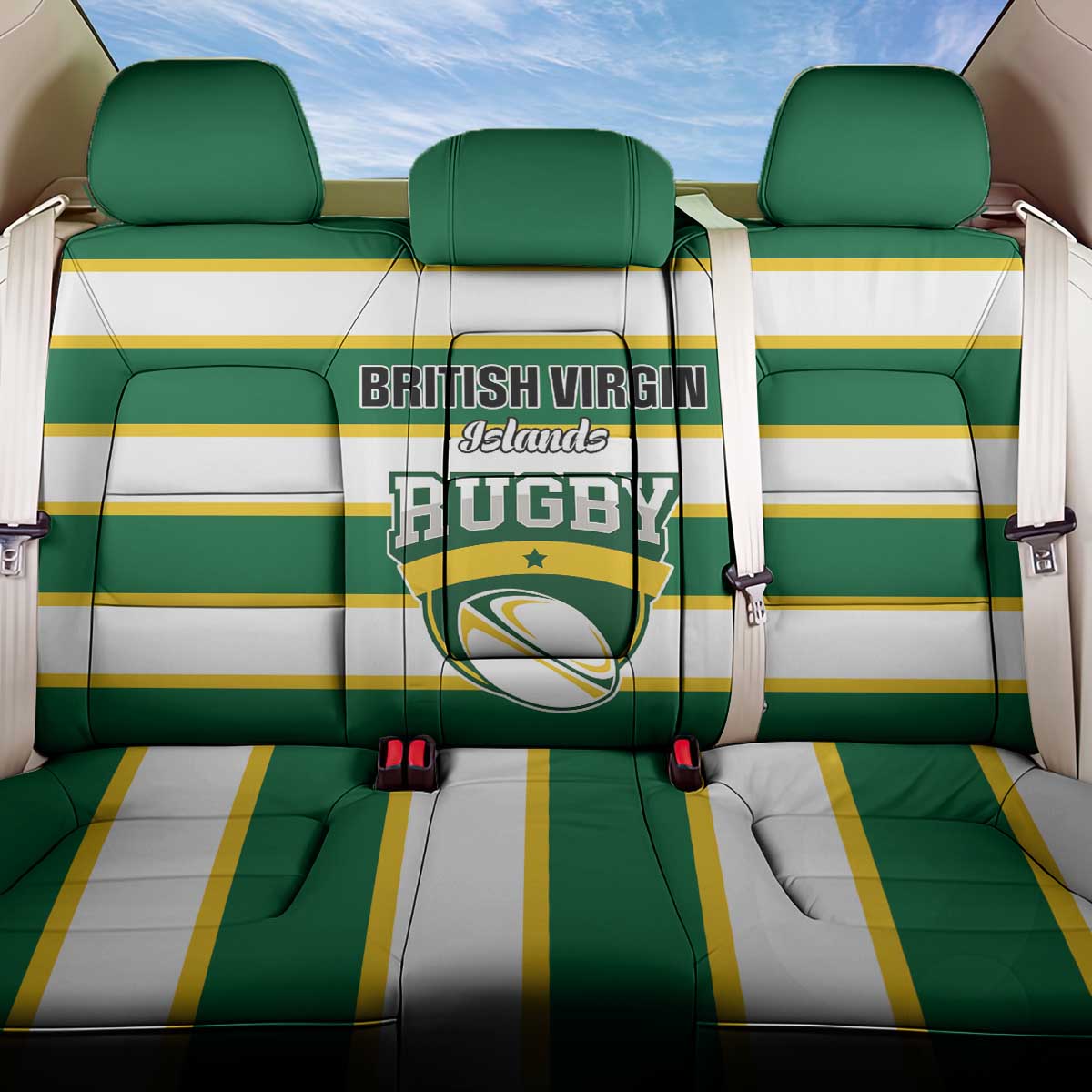 British Virgin Islands Rugby Back Car Seat Cover Team BVI Go Champions