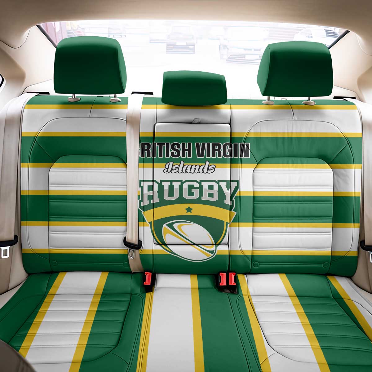 British Virgin Islands Rugby Back Car Seat Cover Team BVI Go Champions