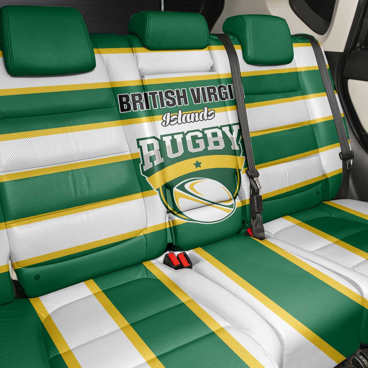 British Virgin Islands Rugby Back Car Seat Cover Team BVI Go Champions
