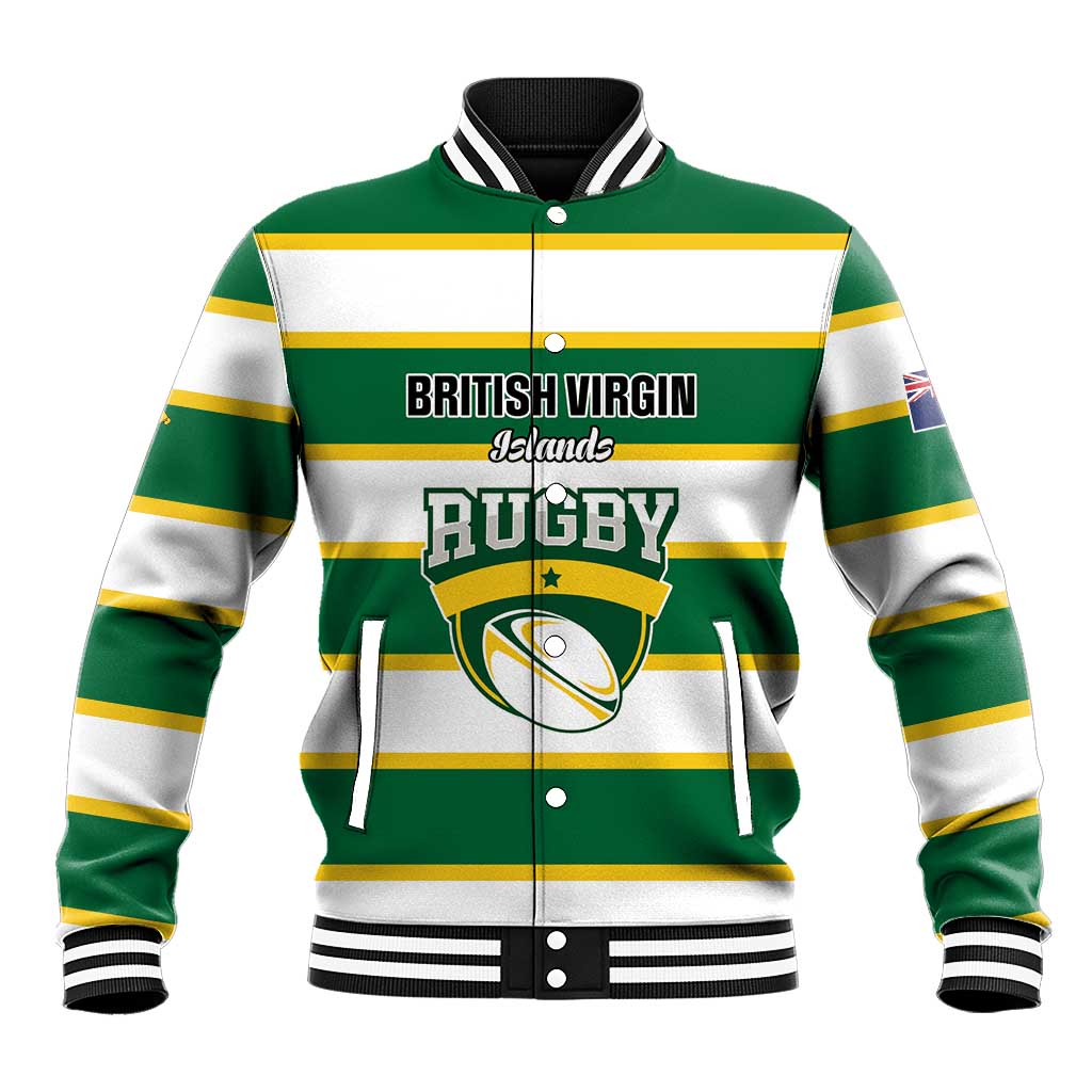 Custom British Virgin Islands Rugby Baseball Jacket Team BVI Go Champions