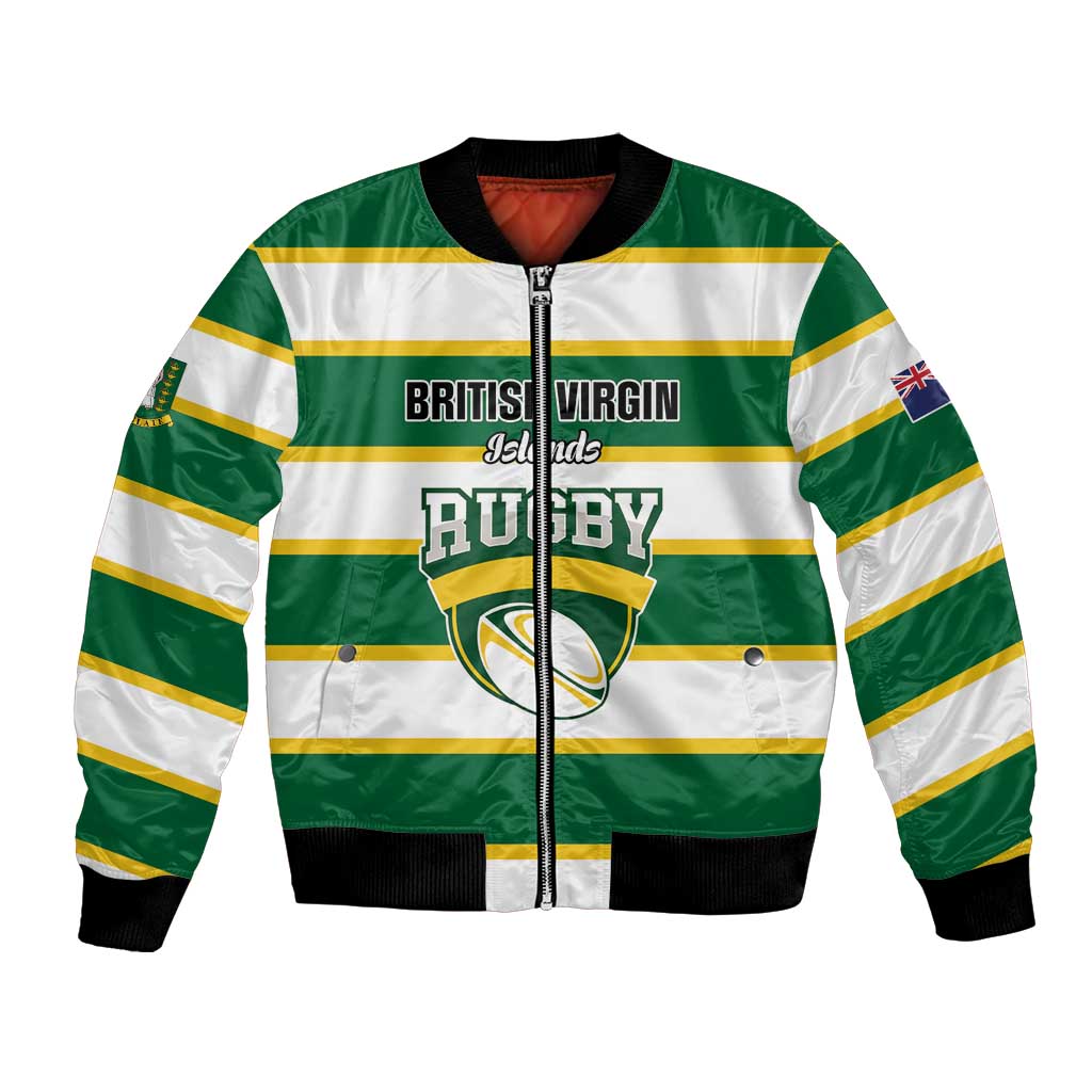 Custom British Virgin Islands Rugby Bomber Jacket Team BVI Go Champions