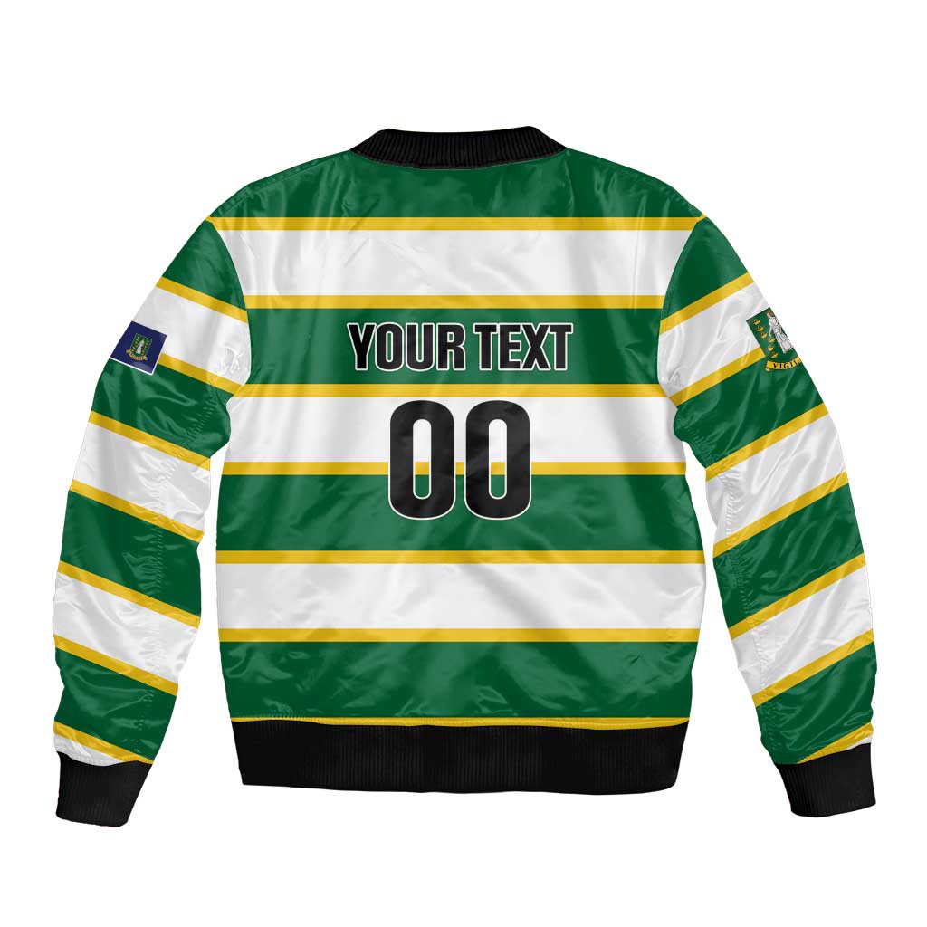 Custom British Virgin Islands Rugby Bomber Jacket Team BVI Go Champions