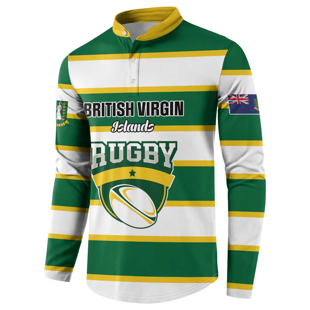 Custom British Virgin Islands Rugby Button Sweatshirt Team BVI Go Champions
