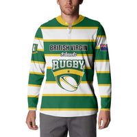 Custom British Virgin Islands Rugby Button Sweatshirt Team BVI Go Champions