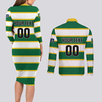 Custom British Virgin Islands Rugby Couples Matching Long Sleeve Bodycon Dress and Long Sleeve Button Shirt Team BVI Go Champions