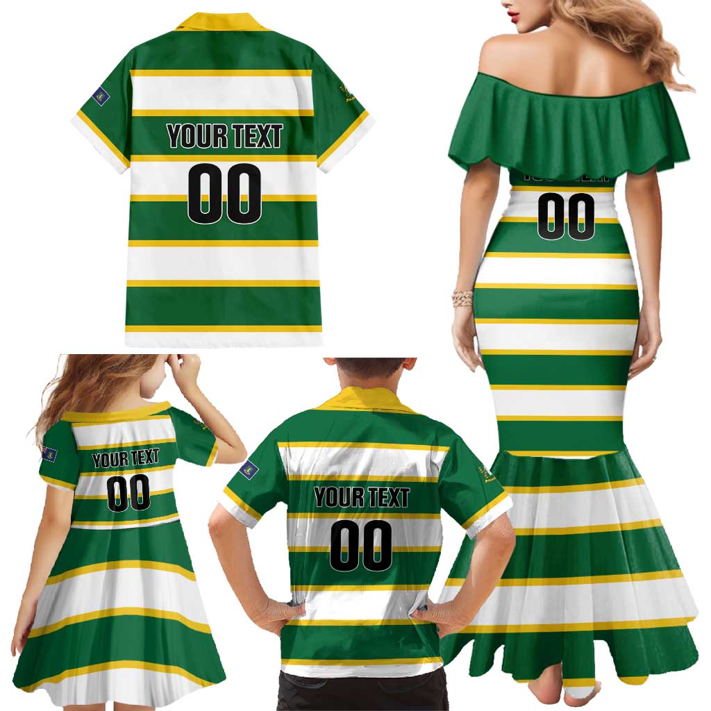 Custom British Virgin Islands Rugby Family Matching Mermaid Dress and Hawaiian Shirt Team BVI Go Champions