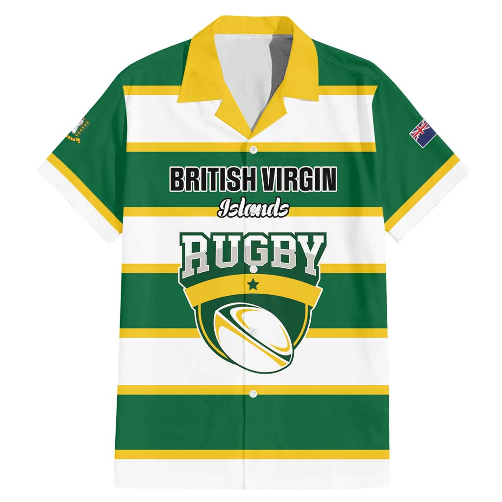 Custom British Virgin Islands Rugby Family Matching Mermaid Dress and Hawaiian Shirt Team BVI Go Champions
