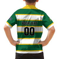 Custom British Virgin Islands Rugby Family Matching Off The Shoulder Long Sleeve Dress and Hawaiian Shirt Team BVI Go Champions